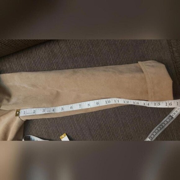 70s Boho Faux Suede Blazer Brodkin Safari Chic Belted Utility Blazer Minimalist - Picture 8 of 11